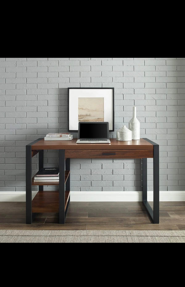 48" Wood Urban Blend Computer Desk - Dark Walnut