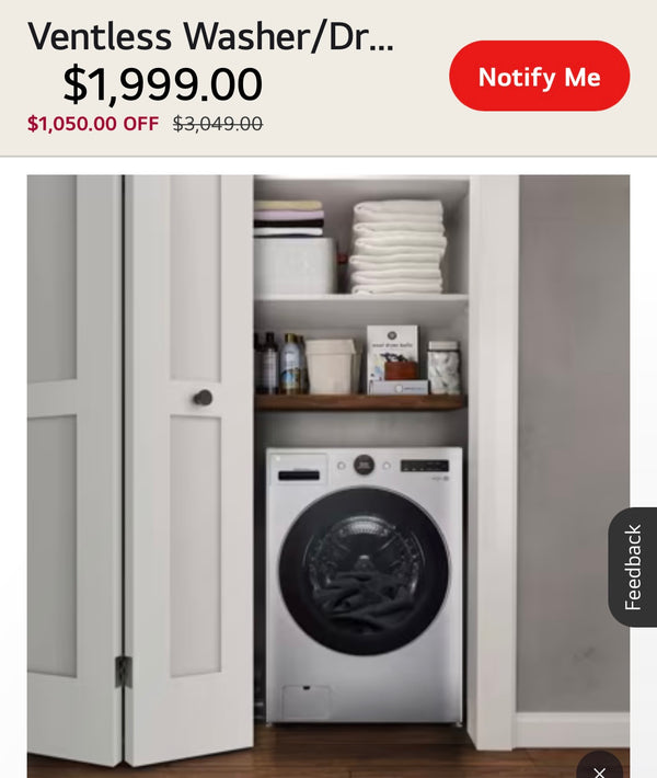 LG 5.0 cu. ft. Mega Capacity Smart Wash Combo All-in-One Washer/Dryer with Inverter HeatPump Technology