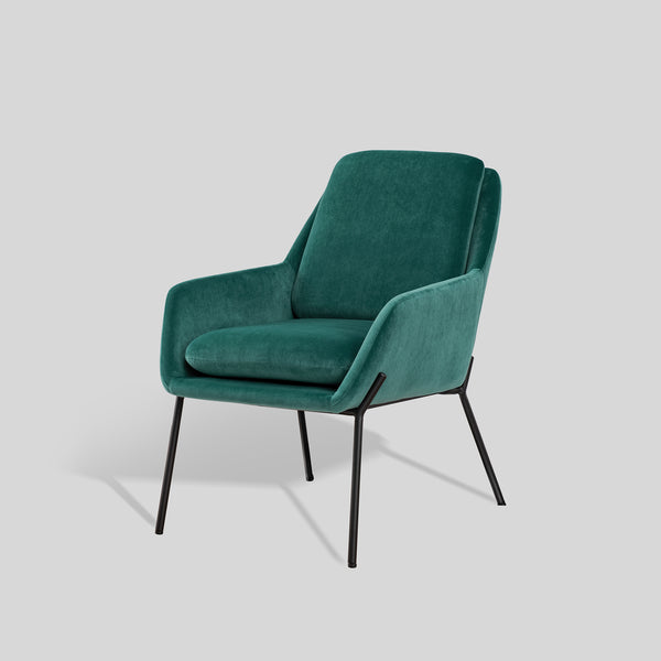 Walker Edison
Contemporary Upholstered Accent Chair - Teal/ Black